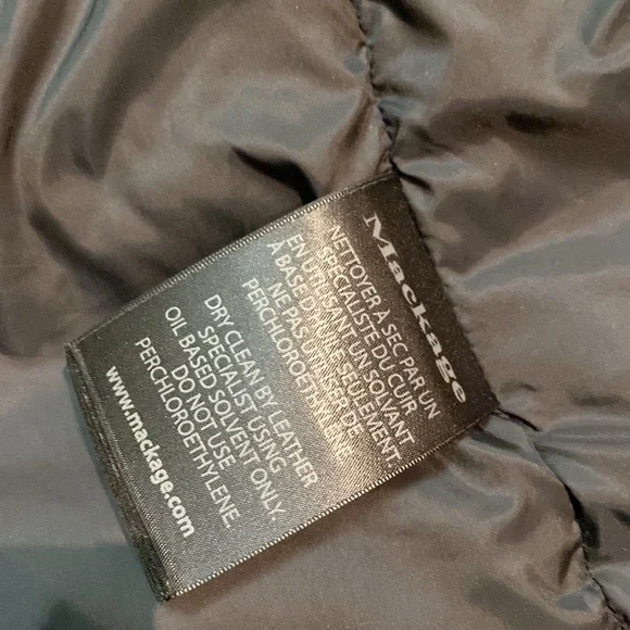 Mackage black parka luxurious down water-repellent rain windproof mid-length - Picture 10 of 15